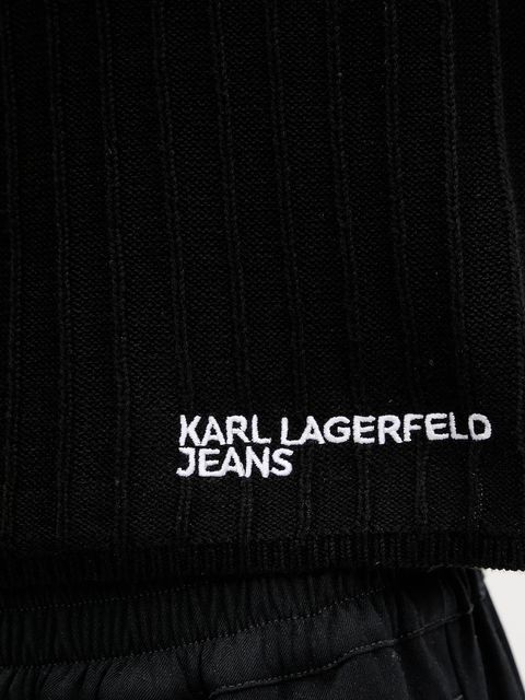Karl Lagerfeld Jeans sweter damski kolor czarny z golfem A4W18021 - zdjęcie produktu nr 2
