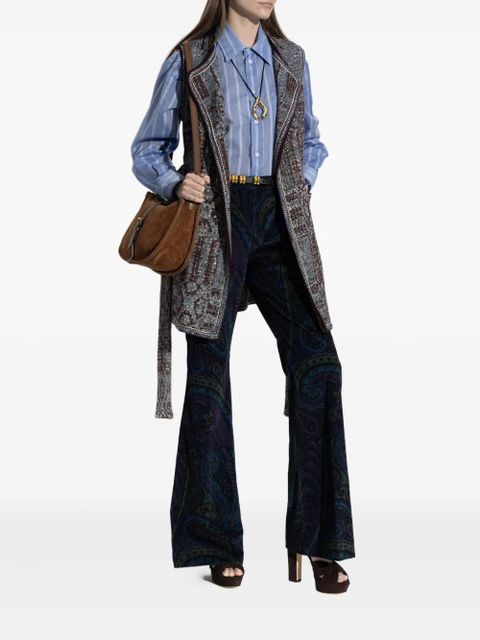 ETRO patterned-jacquard gilet - Blue