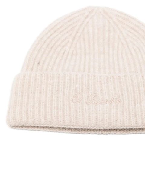 MC2 Saint Barth Moss ribbed-logo beanie hat - Neutrals - zdjęcie produktu nr 2
