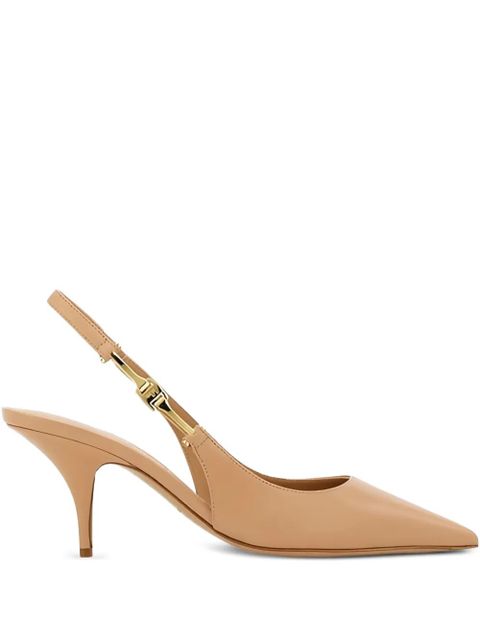 Ferragamo 70mm F buckle-slingback pointed-toe sandals - Neutrals - zdjęcie produktu nr 1