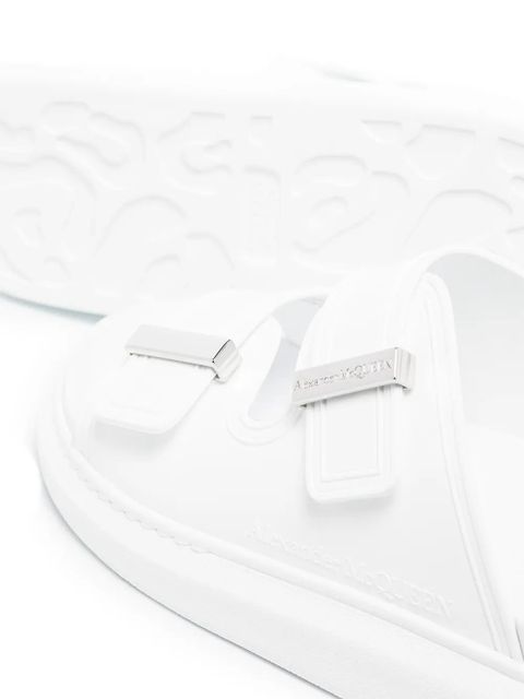 Alexander McQueen Hybrid flatform slide sandals - White