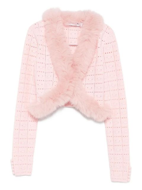 Self-Portrait cotton blend cardigan - Pink - zdjęcie produktu nr 2