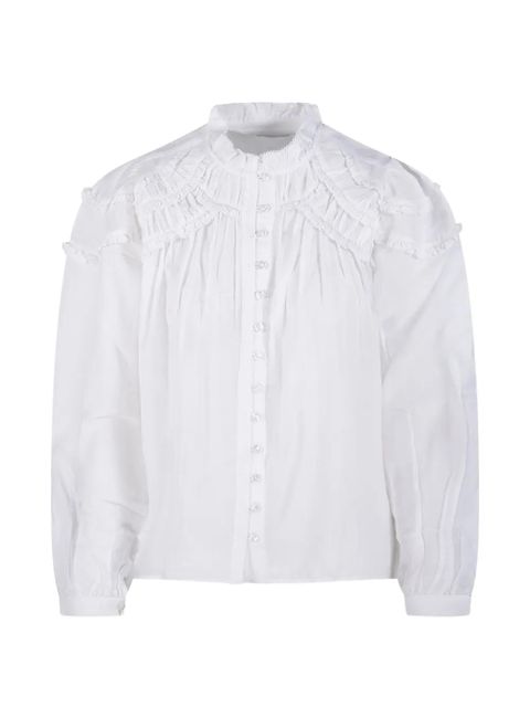MARANT ÉTOILE Christa ruffled button shirt - White - zdjęcie produktu nr 1