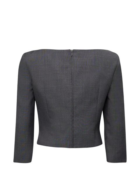 SHUSHU/TONG bow-detail top - Grey - zdjęcie produktu nr 2