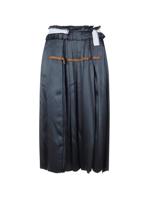 Maison Margiela pleated midi skirt - Black - zdjęcie produktu nr 1
