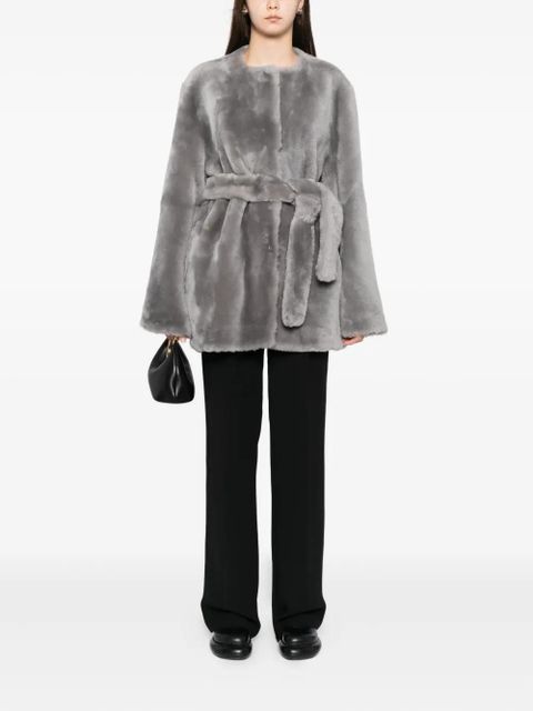 TOTEME plush shearling jacket - Grey - zdjęcie produktu nr 2