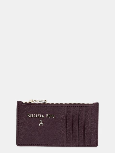 Patrizia Pepe portfel skórzany damski kolor bordowy CQ9105 L001 - zdjęcie produktu nr 1