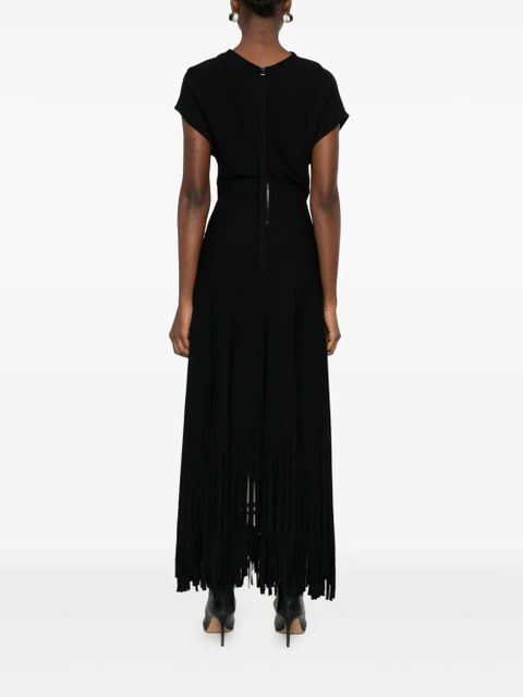Lanvin safety-pin fringed midi dress - Blue