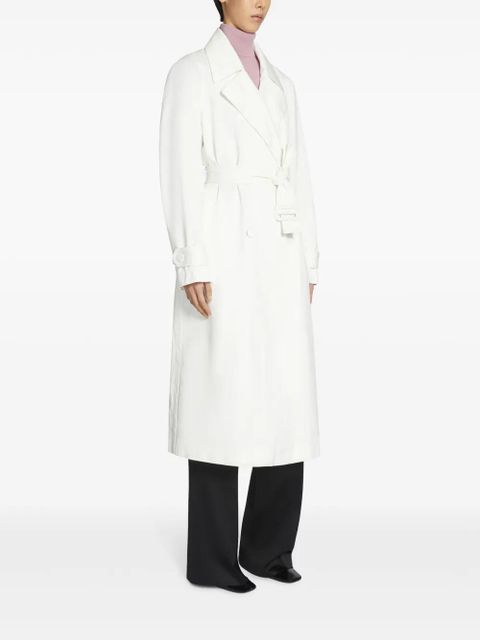 DRIES VAN NOTEN cotton mac coat - White