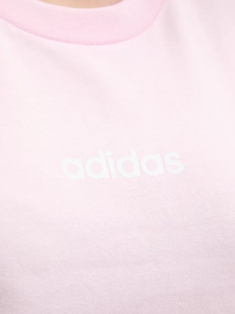 adidas t-shirt bawełniany Essentials Linear damski kolor różowy JG8659