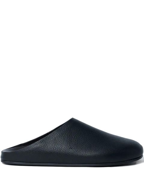 The Row Hudson leather flat mules - Black - zdjęcie produktu nr 2