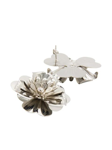 Blumarine embellished-flower earrings - Silver