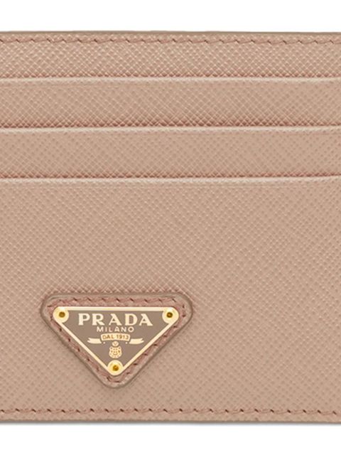 Prada logo card wallet - Neutrals