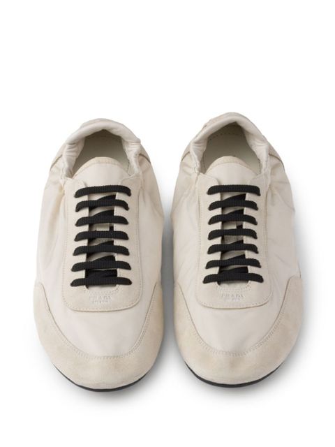 Prada Collapse Re-Nylon suede sneakers - Neutrals
