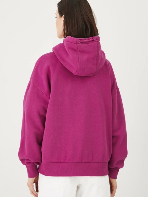 Medicine bluza damska kolor różowy z kapturem gładka