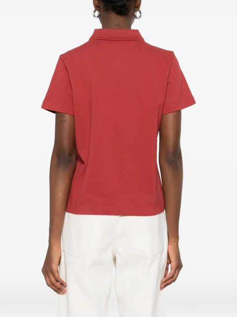 Moncler logo-patch polo shirt - Red