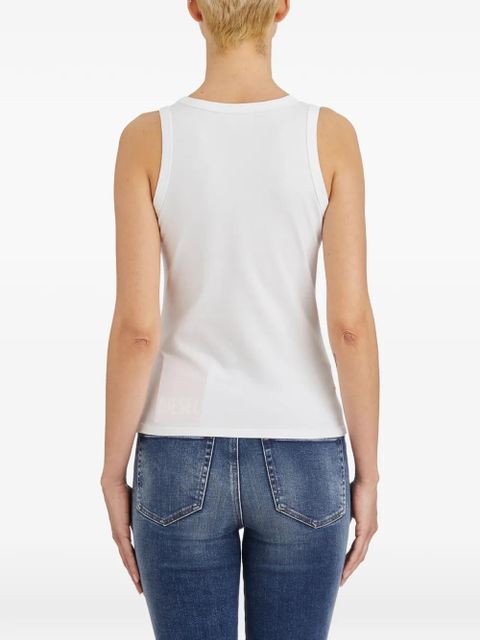 Diesel cutout tank top - White