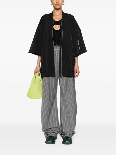 MM6 Maison Margiela drop-shoulder bomber jacket - Black - zdjęcie produktu nr 2