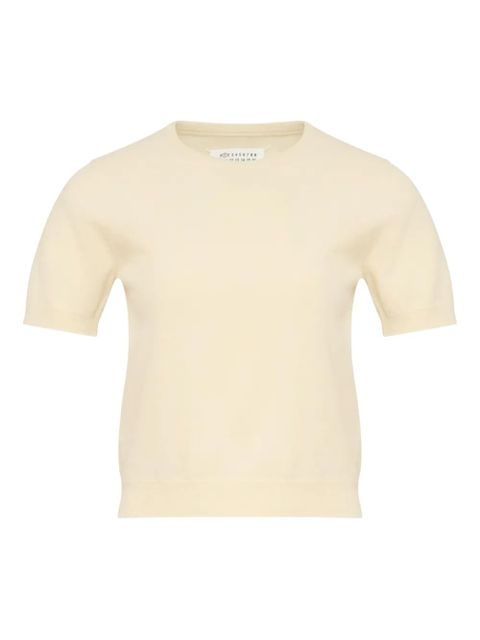 Maison Margiela fine-knit T-shirt - Yellow - zdjęcie produktu nr 1