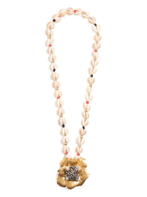 Valentino Garavani flower-embellishment necklace - Gold - zdjęcie produktu nr 1