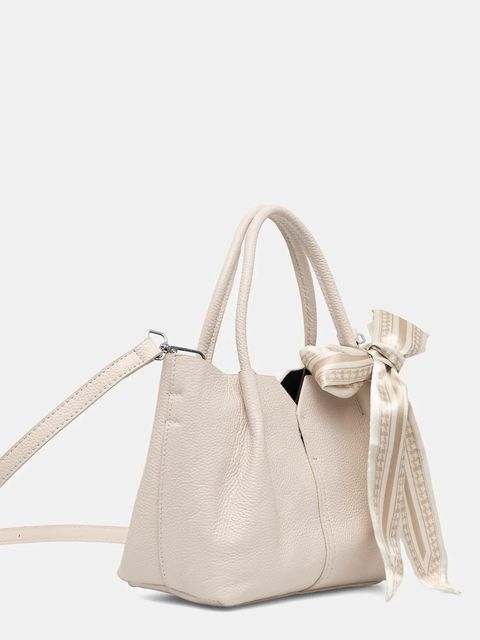 Answear.LAB torebka skórzana kolor beżowy