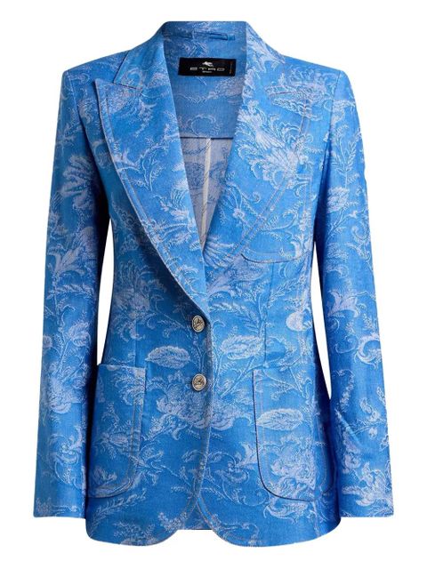 ETRO printed-brocade jacket - Blue - zdjęcie produktu nr 1