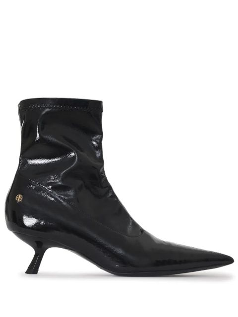 ANINE BING Hilda high-shine ankle boots - Black - zdjęcie produktu nr 1