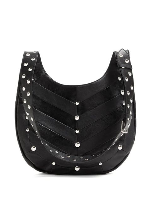 Valentino Garavani chevron-pattern stud-embellished shoulder bag - Black - zdjęcie produktu nr 2