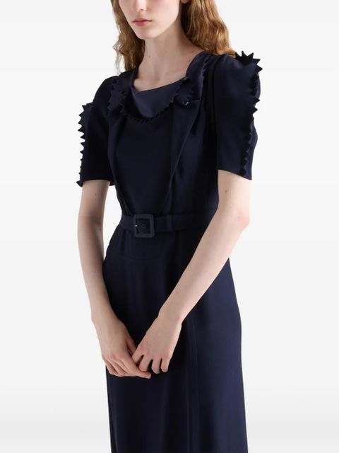 Prada satin-crepe dress - Blue