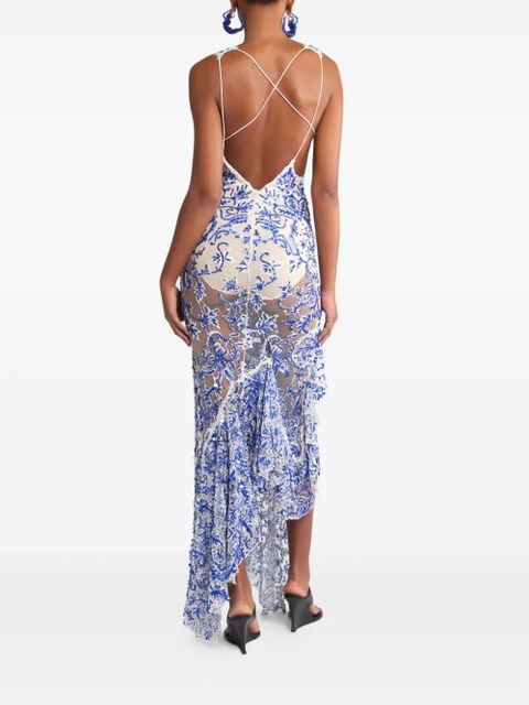 ETRO sequin-embroidered dress - Blue