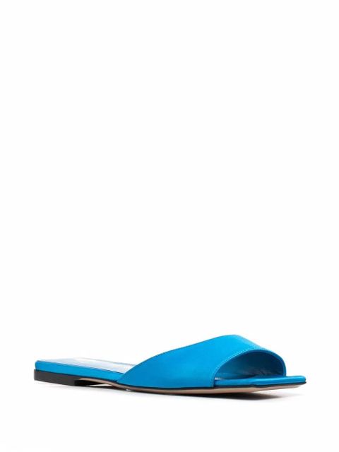 The Attico satin flat slides - Blue - zdjęcie produktu nr 2
