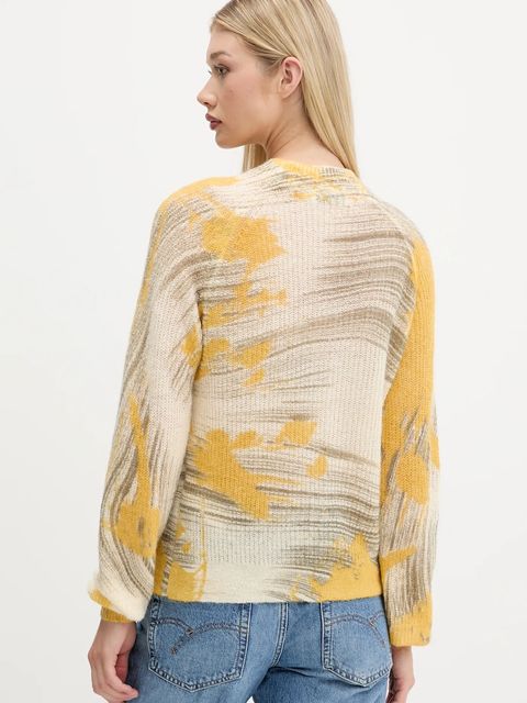 Desigual sweter z wełną HYDER damski kolor beżowy lekki 25WWJF31