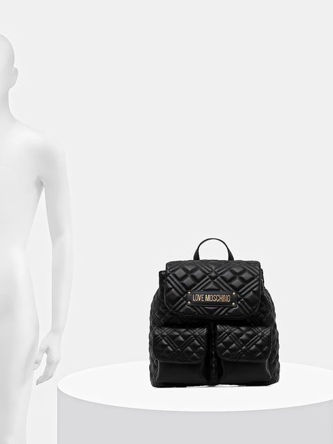 Love Moschino plecak damski kolor czarny mały gładki JC4119PP0NLA0000