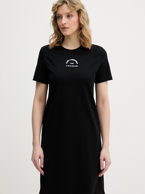 Karl Lagerfeld sukienka bawełniana - zdjęcie produktu nr 2