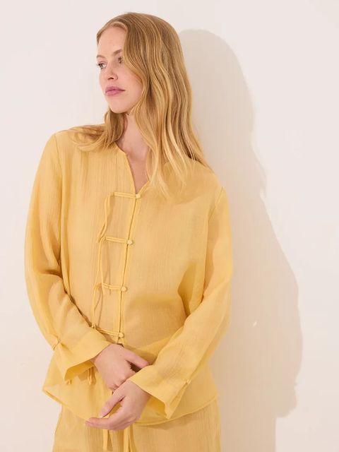 women'secret piżama damska kolor żółty 2549786