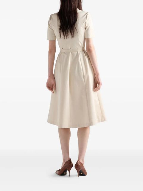 Prada zip-front flared dress - Neutrals