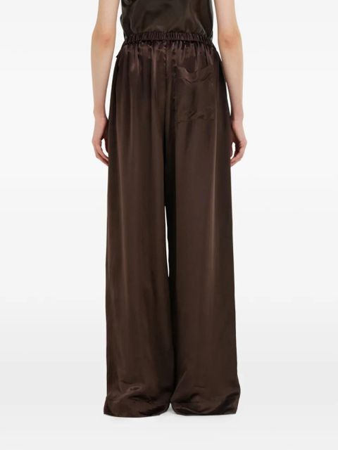 Ferragamo satin trouser - Brown