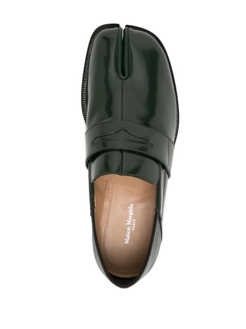 Maison Margiela Tabi leather loafers - Green