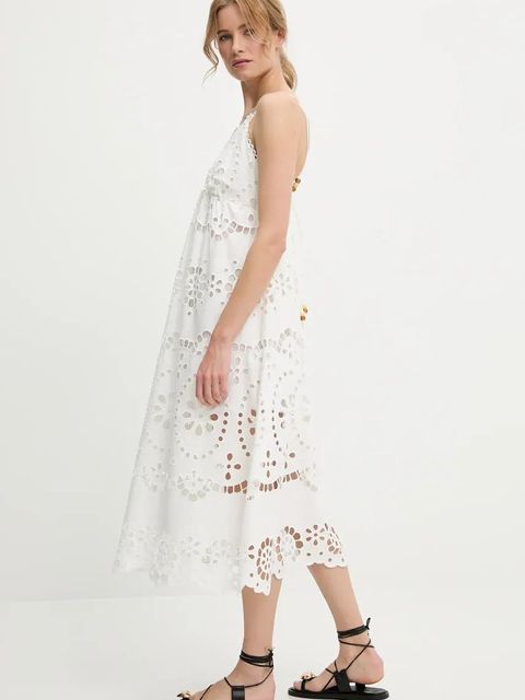 Answear.LAB sukienka bawełniana kolor biały mini rozkloszowana - zdjęcie produktu nr 2