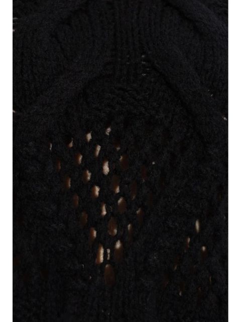 Sportmax diamond-knit maxi jumper - Black
