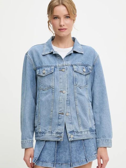 Answear.LAB kurtka jeansowa kolor niebieski przejściowa - zdjęcie produktu nr 1