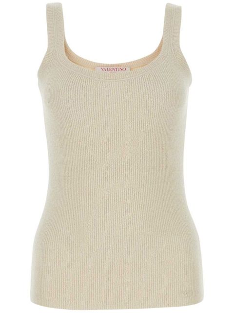 Valentino Garavani ribbed tank top - Neutrals - zdjęcie produktu nr 1