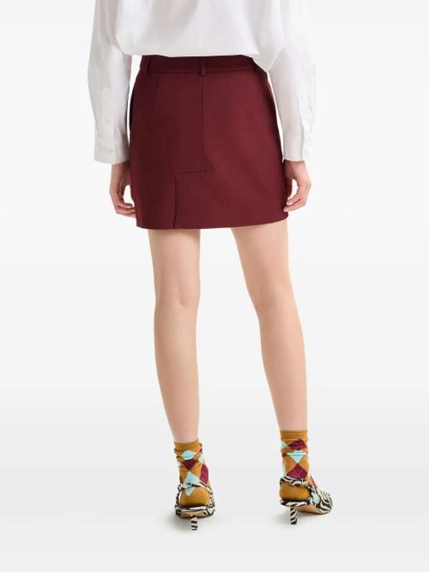 Essentiel Antwerp button-fastening mini skirt - Red