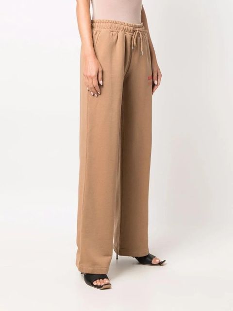 AMBUSH logo-print wide leg joggers - Neutrals