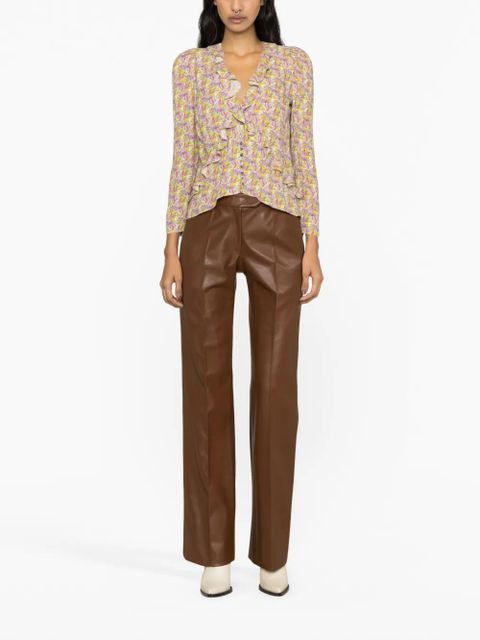 Zadig&Voltaire Tresse ruffled long-sleeve blouse - Neutrals - zdjęcie produktu nr 2