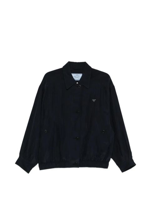 Prada button silk jacket - Blue - zdjęcie produktu nr 1