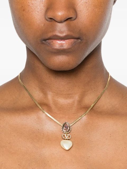 Valentino Garavani heart-pendant necklace - Gold - zdjęcie produktu nr 2