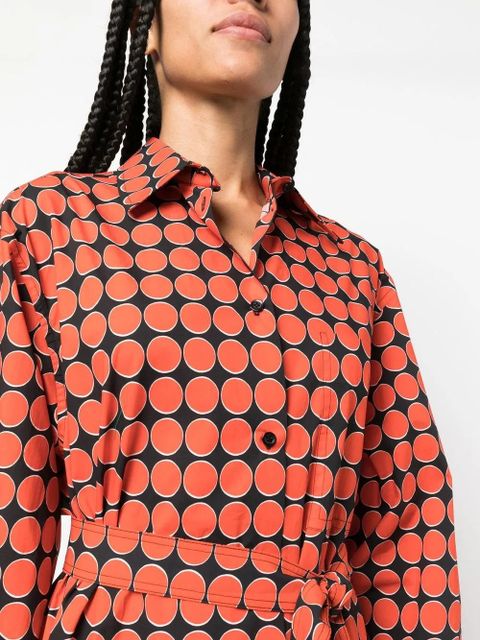 Sportmax monogram-print shirt dress - Black