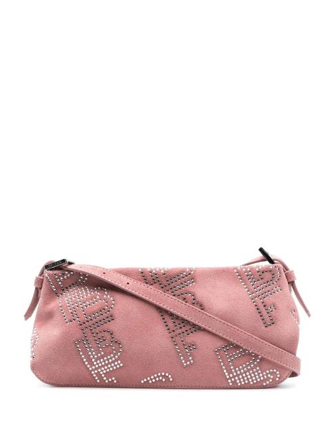 BY FAR Rachel logo-stud shoulder bag - Pink - zdjęcie produktu nr 1