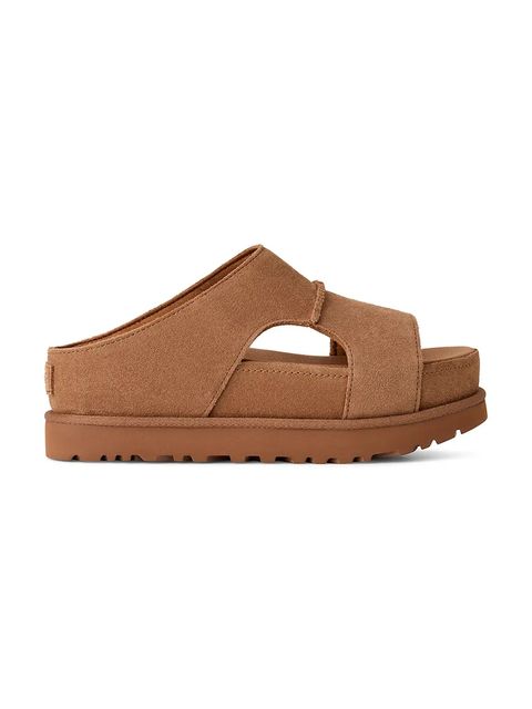 UGG klapki zamszowe W Goldenstar Hi Cutout Slide - zdjęcie produktu nr 2